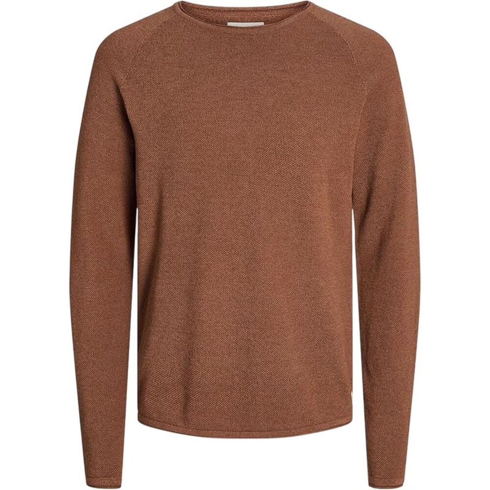 Jack And Jones Mens Textured Regular  Sweater / Mocha Bisque